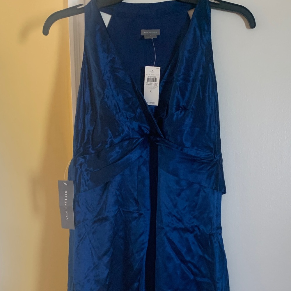 Ann Taylor Deep Blue Sleeveless Dress